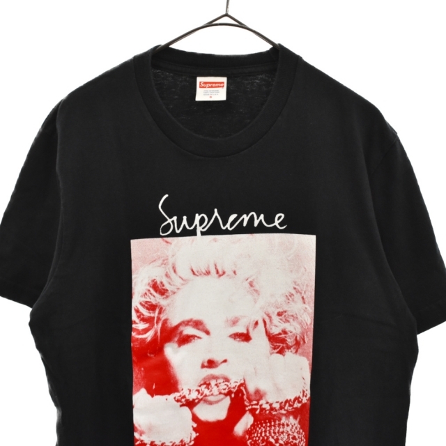 SUPREME シュプリーム 18AW Madonna Tee マドンナ プリントデザイン 半袖Tシャツ カットソーブラック