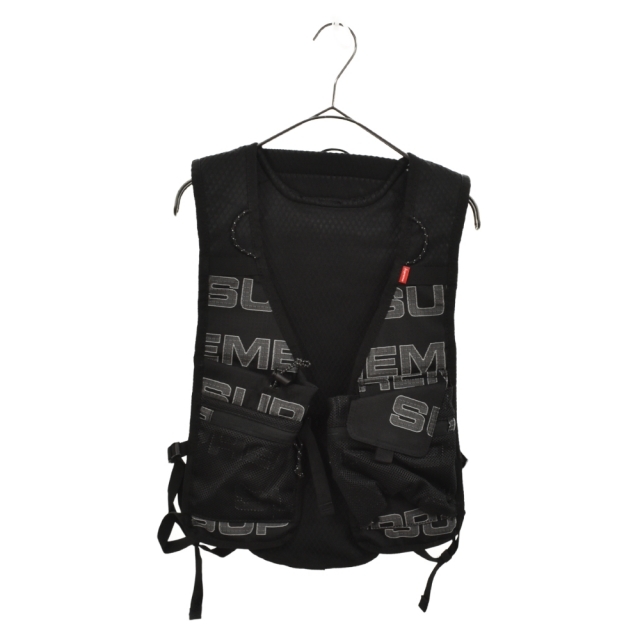 51センチ肩幅SUPREME シュプリーム 21AW Pack Vest パックベスト ロゴジャケット ブラック