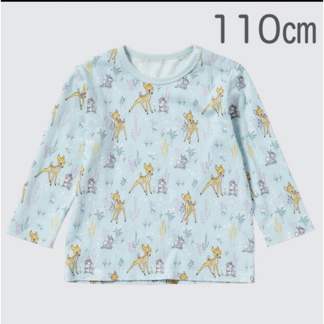 UNIQLO(ユニクロ)の【新品未使用】ユニクロ ベビー バンビグラフィックTシャツ 110 キッズ/ベビー/マタニティのキッズ服女の子用(90cm~)(Tシャツ/カットソー)の商品写真