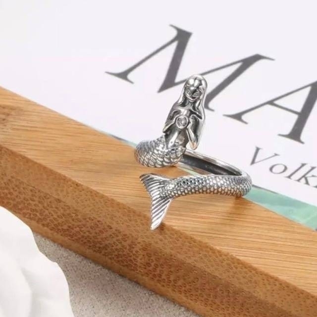 【SALE】リング メンズ シルバー 人魚 シルバー925 指輪 銀色 16号 レディースのアクセサリー(リング(指輪))の商品写真