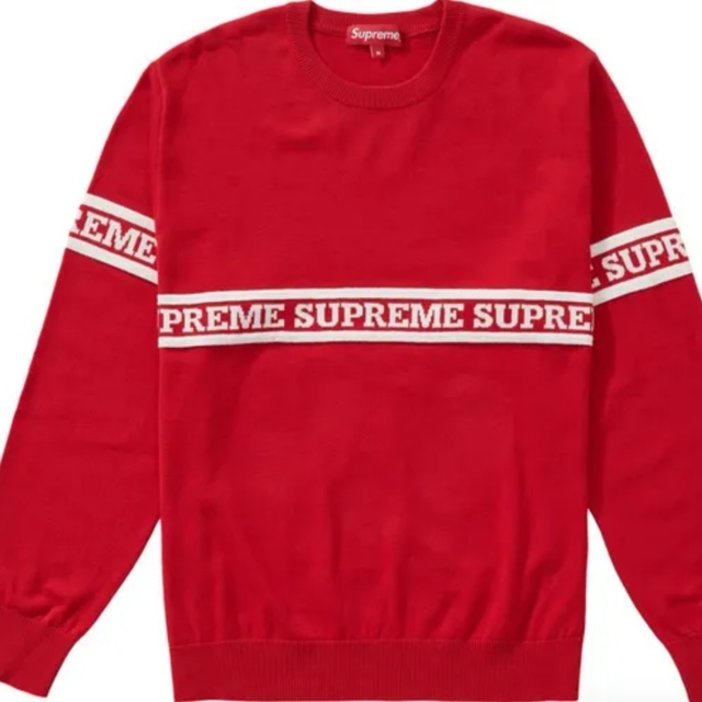 ニット/セーターSupreme Logo Stripe Knit Top＊ニット