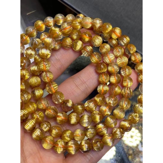 ⭐︎【天然】タイチンルチルクオーツ ブレスレット 8mm 【数量限定