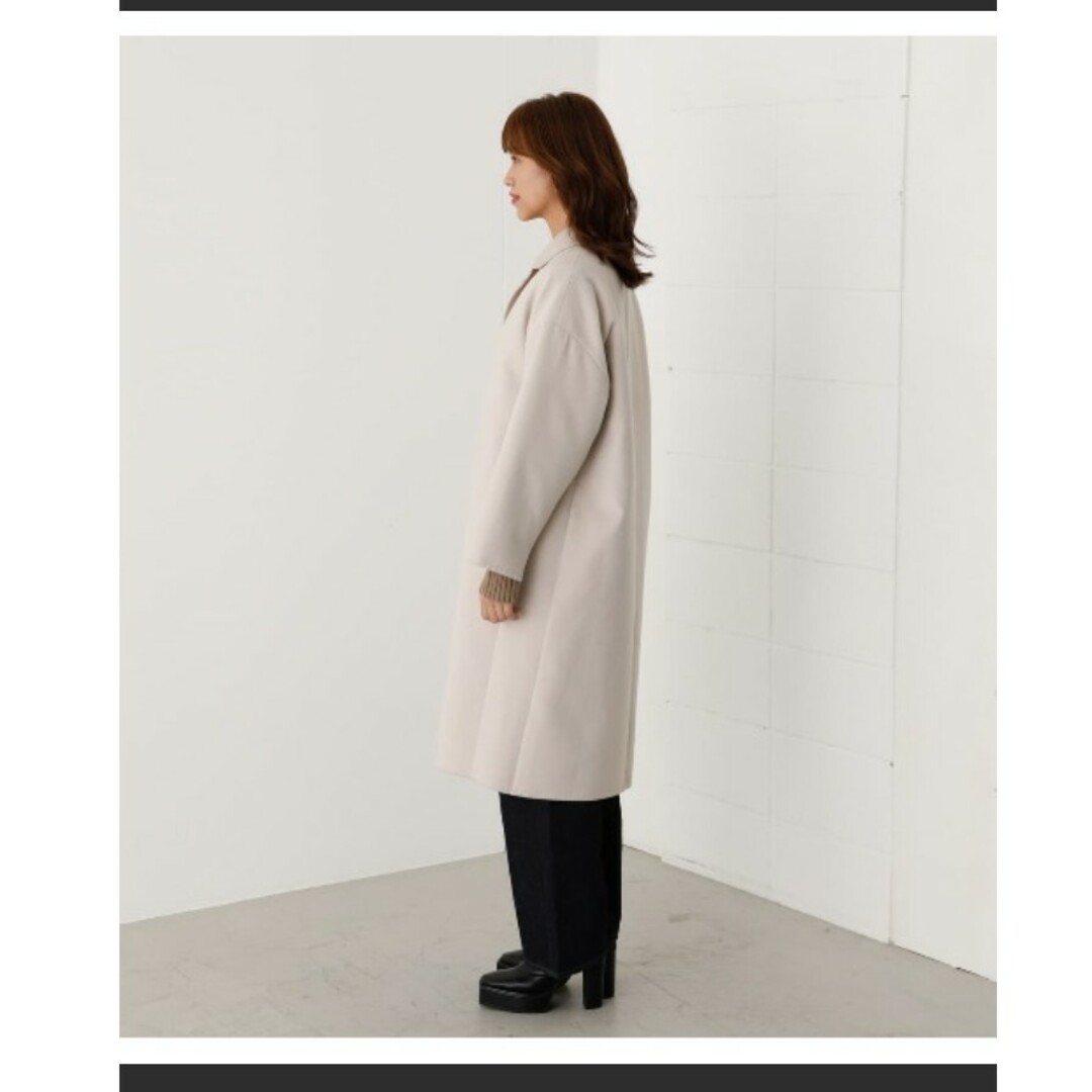 AZUL by moussy(アズールバイマウジー)の♥週末限定セール♥　新品♥ロングコート♥グレージュ色♥アズール レディースのジャケット/アウター(ロングコート)の商品写真