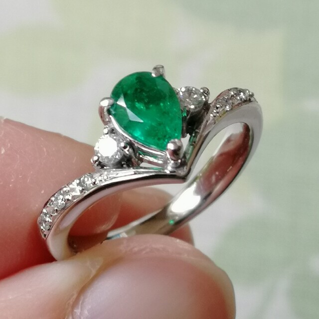 品質保証新品 Pt900⚪グリーントルマリン1.38ct✨ダイヤ0.41ct✨石綺麗