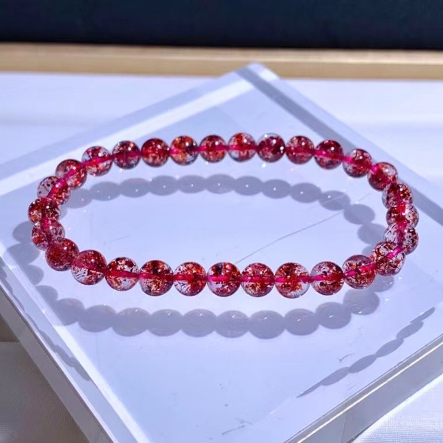 ⭐︎【天然】ストロベリークォーツ ブレスレット 8.5mm-
