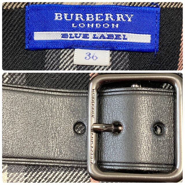 BURBERRY BLUE LABEL(バーバリーブルーレーベル)の【美品】BURBERRY BLUE LABEL ミニ 巻きスカート ノバチェック レディースのスカート(ミニスカート)の商品写真