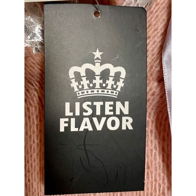 LISTEN FLAVOR(リッスンフレーバー)の【新品未使用】LISTEN FLAVOR☆フード付きロングニットカーデ レディースのトップス(カーディガン)の商品写真