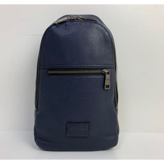 極美品★ コーチ メンズ COACH ペブルド レザー ボディバッグ