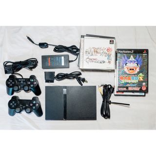 プレイステーション2(PlayStation2)のPS2 本体 SCPH-77000 薄型プレイステーション2 ソフト10本セット(家庭用ゲーム機本体)