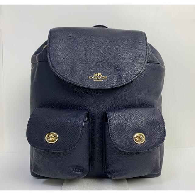 59cm74cm仕様極美品★コーチ COACH ペブルド レザー バックパック リュック