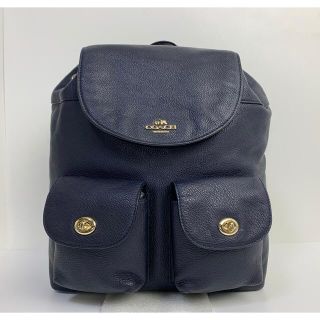 コーチ(COACH)の極美品★コーチ COACH ペブルド レザー バックパック リュック(リュック/バックパック)