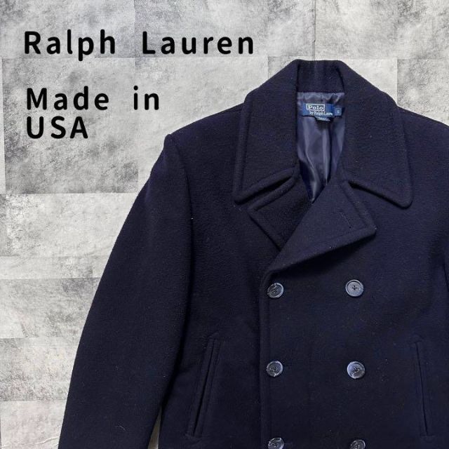 Ralph Lauren(ラルフローレン)の美品　ラルフローレン　USA製　ピーコート　90s 古着　ネイビー メンズのジャケット/アウター(ピーコート)の商品写真