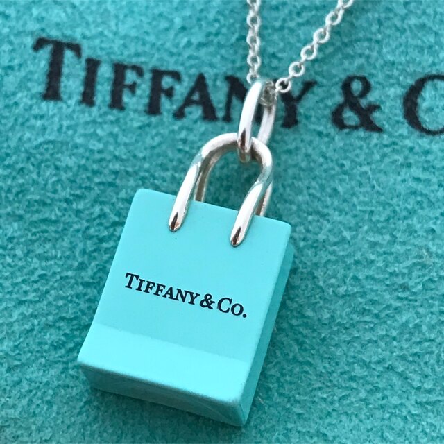 Tiffany ショッピングバッグ チャーム ネックレス美品希少