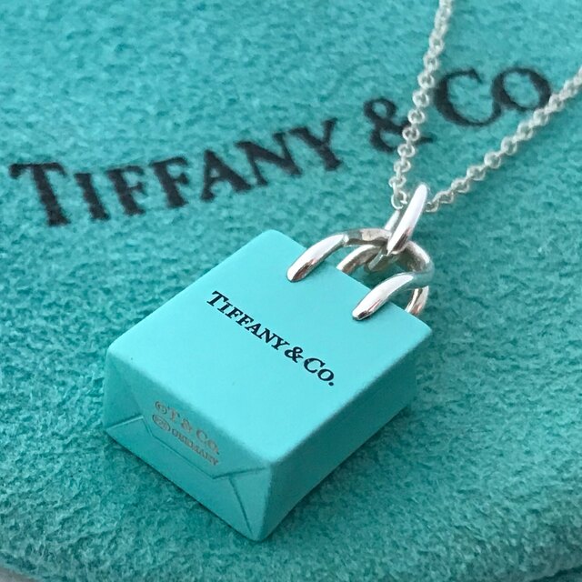 Tiffany ショッピングバッグ チャーム ネックレス美品希少