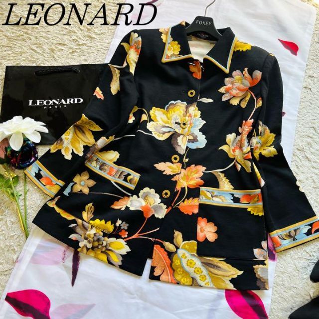 LEONARD - 【良品】LEONARD 和柄ジャケット ミドル丈 カンカン素材 ...