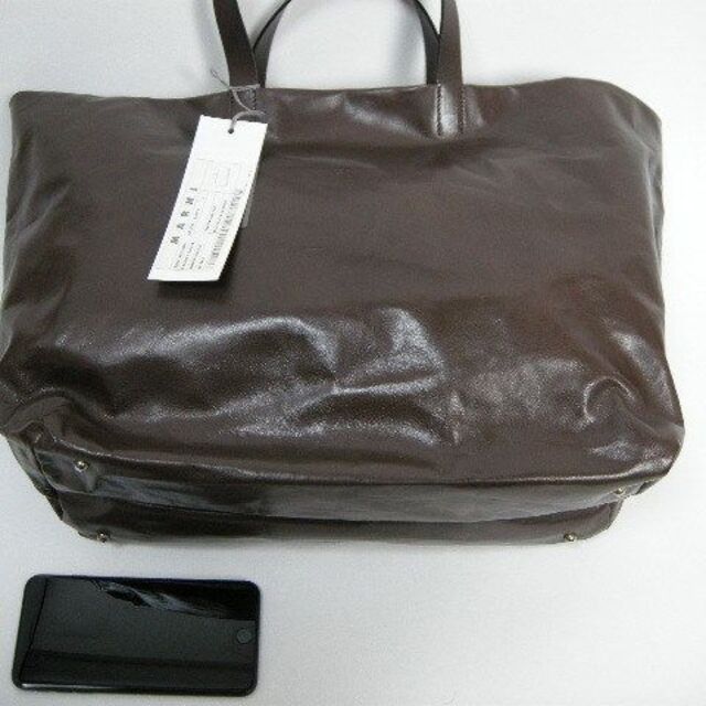 新品◇MARNI◇バッファロー レザー製 トートバッグ SHMPK30A00 - www