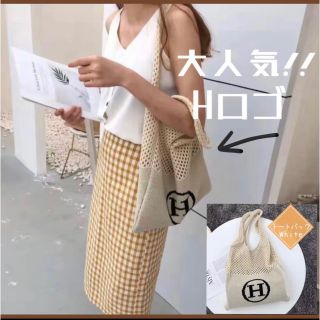 ❣️売れてます❣️再入荷❣️Hロゴ ショルダーバッグ　トートバッグ　エコバッグ(トートバッグ)