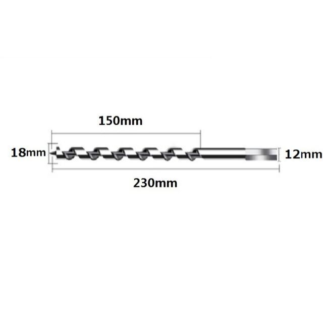 木工用　ドリルビット　18ｘ230ｍｍ　6角柄　電気ドリル対応 スポーツ/アウトドアの自転車(工具/メンテナンス)の商品写真