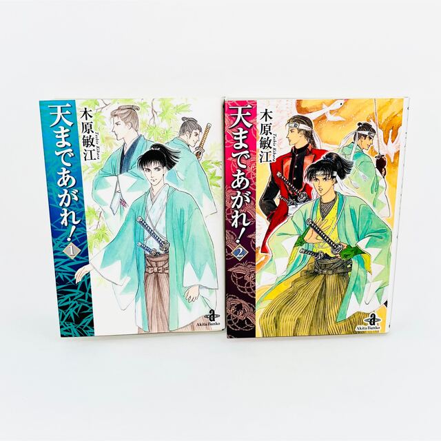 秋田書店(アキタショテン)の天まであがれ！ 木原敏江 全2巻 文庫版 全巻初版 セット 送料無料 匿名配送 エンタメ/ホビーの漫画(全巻セット)の商品写真