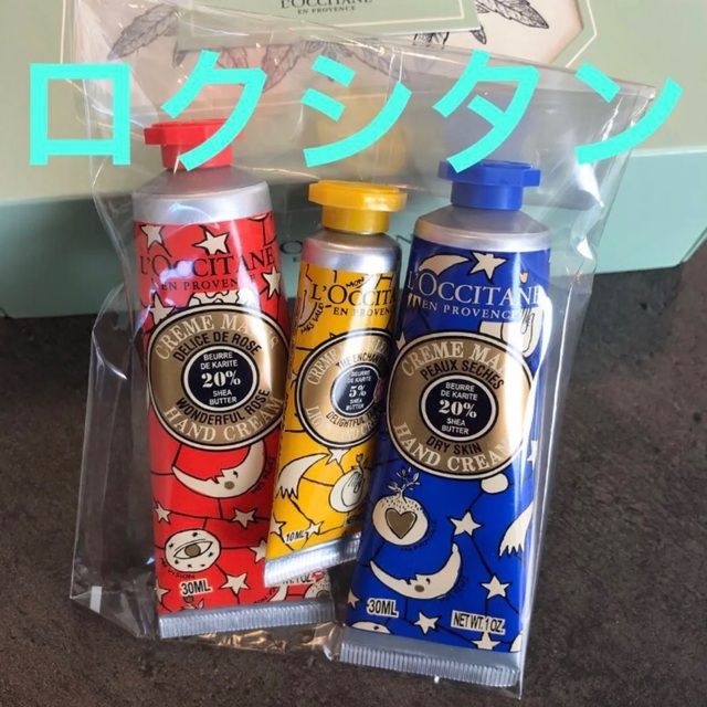 L'OCCITANE(ロクシタン)のロクシタン　スノーSHシア　ハンドクリーム3種類　ホリデー　かわいい コスメ/美容のボディケア(ハンドクリーム)の商品写真