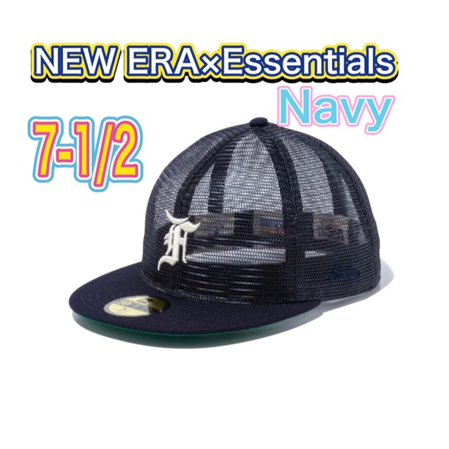 NEW ERA × Essentials コラボ キャップ 7-2/1 NAVY-