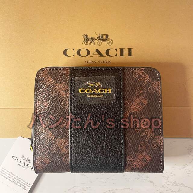 COACH(コーチ)の【COACH】 ビルフォールド ウォレット ホース アンド キャリッジ折財布 レディースのファッション小物(財布)の商品写真