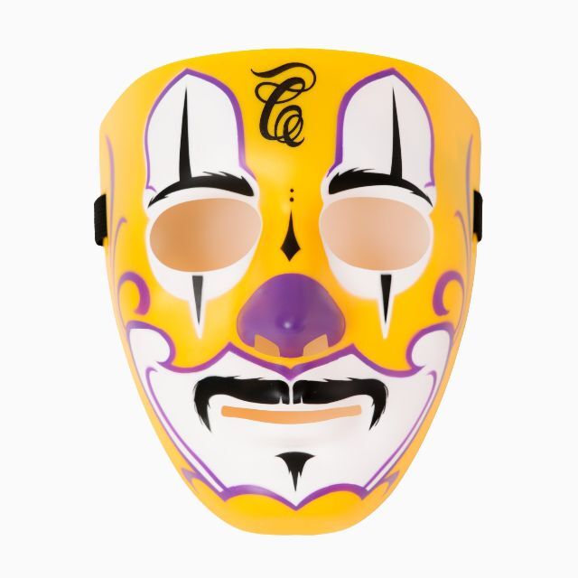 MISTER CARTOON CLOWN MASK YELLOW PURPLE