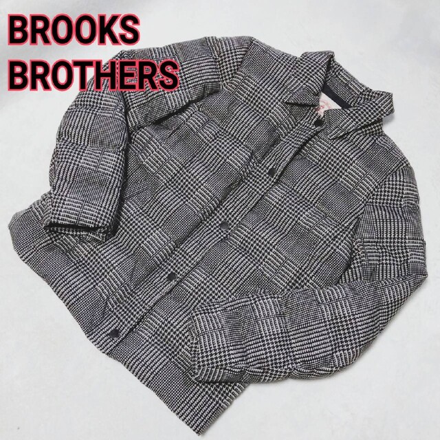 1度のみ着用 Brooks Brothers ダウンジャケット　M チェック ブダウンジャケット