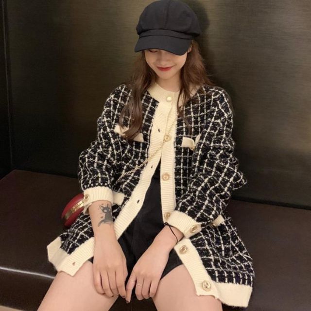 【人気！！韓国服】レディース女性カーディガンニットジャケットアウター綺麗映え レディースのジャケット/アウター(ブルゾン)の商品写真