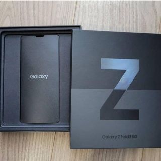 ギャラクシー(Galaxy)のGALAXY Z FOLD 3 ファントムブラック　AUシムロック解除(スマートフォン本体)