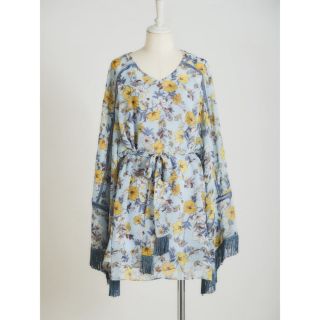 ロザリームーン(Rosary moon)のrosarymoon Flower Belted Tunic ワンピース 訳あり(チュニック)