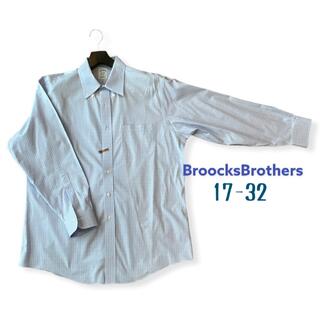 ブルックスブラザース(Brooks Brothers)の【美品】ブルックスブラザーズ　カッターシャツ　XL 17-32 チェック　青(シャツ)