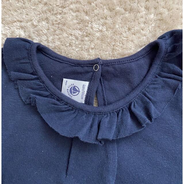 PETIT BATEAU(プチバトー)のプチバトー　襟付き長袖Tシャツ　4ans/104センチ キッズ/ベビー/マタニティのキッズ服女の子用(90cm~)(Tシャツ/カットソー)の商品写真