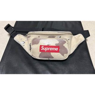 17SS SUPREME  leather waist bag Camo