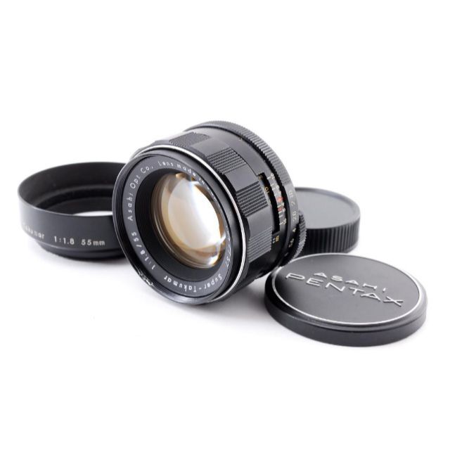 ☆前期型☆ Super Takumar 55mm F1.8 フード付 L457 品質一番の