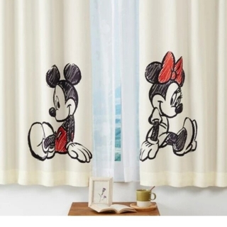 ニッセン(ニッセン)のｶｰﾃﾝ　遮光　Disney ４枚組　ﾐｯｷｰ&ﾐﾆｰ　幅150×高178cm(カーテン)