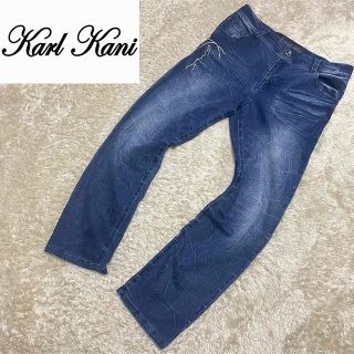 Karl Kani - カールカナイ デッドストック デニム バギーパンツ HIPHOP ★絶版品★ ストリート B系 w38 ワイドデニムバギーパンツ カールカナイ 古着 90's デニム/ジーンズ
