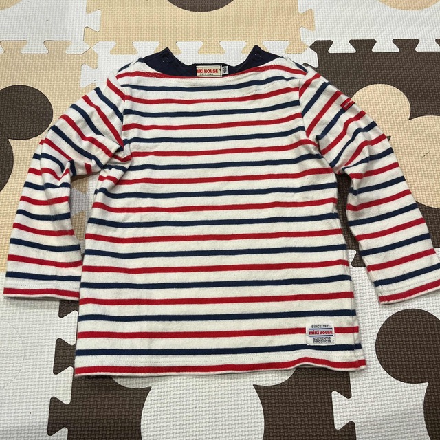 mikihouse(ミキハウス)のミキハウス　ボートネックボーダー キッズ/ベビー/マタニティのキッズ服男の子用(90cm~)(Tシャツ/カットソー)の商品写真