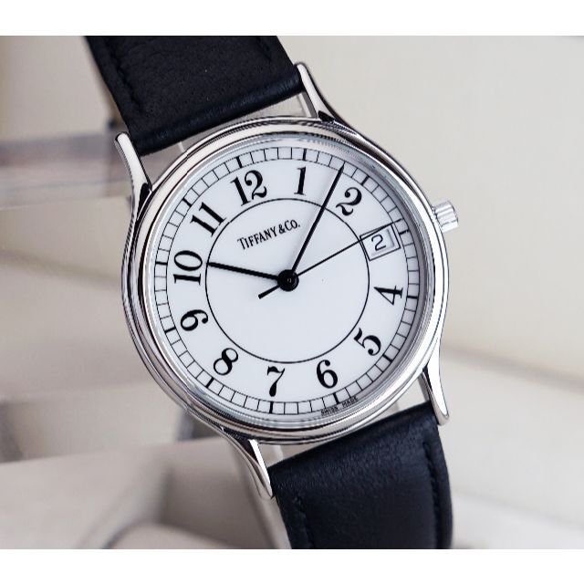 美しい 美品 - Co. & Tiffany ティファニー Tiffany メンズ アラビア シルバー クラシック 腕時計(アナログ)