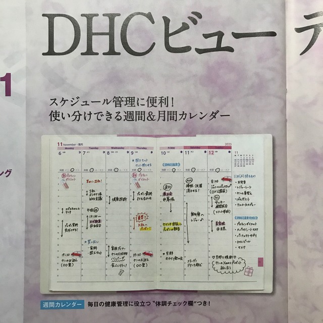 DHC(ディーエイチシー)のDHC ビューティ手帳 2023 インテリア/住まい/日用品の文房具(カレンダー/スケジュール)の商品写真