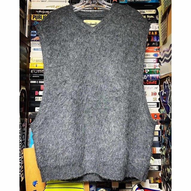 M SSZ MOHAIR VEST CHACOAL GREY ベスト グレー - ベスト