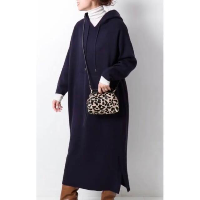 Spick & Span - Spick&Span ダブルフェイス フーディワンピースの通販