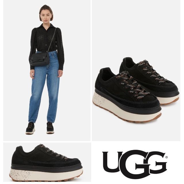 UGG(アグ)の入手困難・激レア③新品✨25.5⇒25～✨UGG✨Marin Lace✨レザー レディースの靴/シューズ(スニーカー)の商品写真