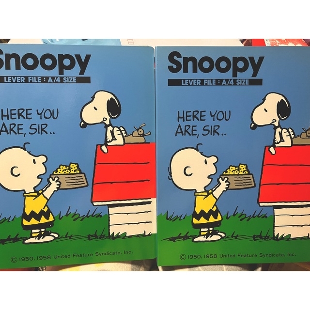 SNOOPY(スヌーピー)の【レトロ】LEVER FILE A4、小物入れ  Snoopy インテリア/住まい/日用品の文房具(ファイル/バインダー)の商品写真