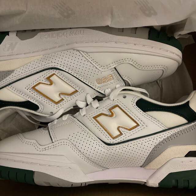 人気 【新品】New Balance 550 PWC WHITE/GREEN - 通販 - aegeanduo.com