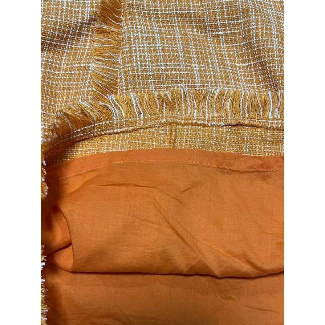 SLY(スライ)のSLY 台形ミニスカート　個性的　柄　sサイズ  コットン100% オレンジ 秋 レディースのスカート(ひざ丈スカート)の商品写真
