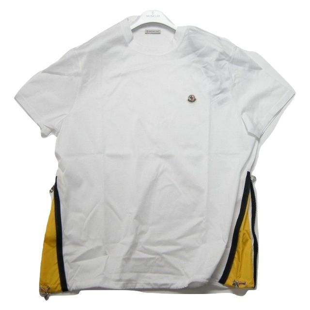 MONCLER - サイズM◆新品 本物◆モンクレール サイドジップTシャツ 半袖T 白 メンズ