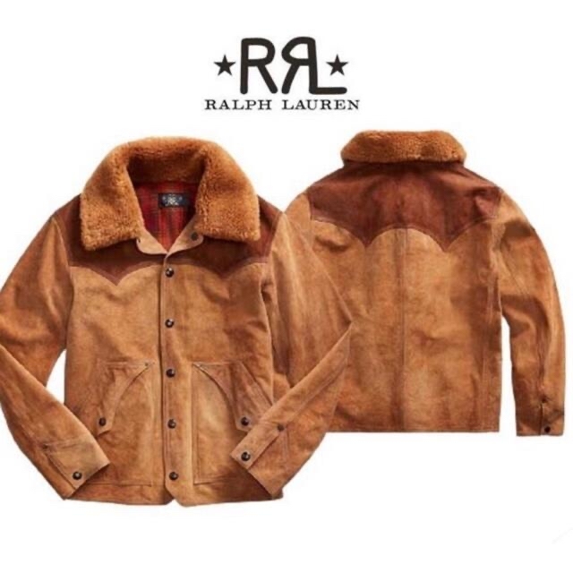 Shearling-Collar Roughout Suede Jacket