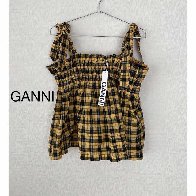 【新品】GANNI ガニー シャーリング チェック トップス ビスチェ | フリマアプリ ラクマ