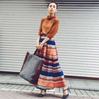 アメリヴィンテージ(Ameri VINTAGE)の早いもの順！【完売&未使用】大人気MIX BORDER MAXI SKIRT❤️(ロングスカート)